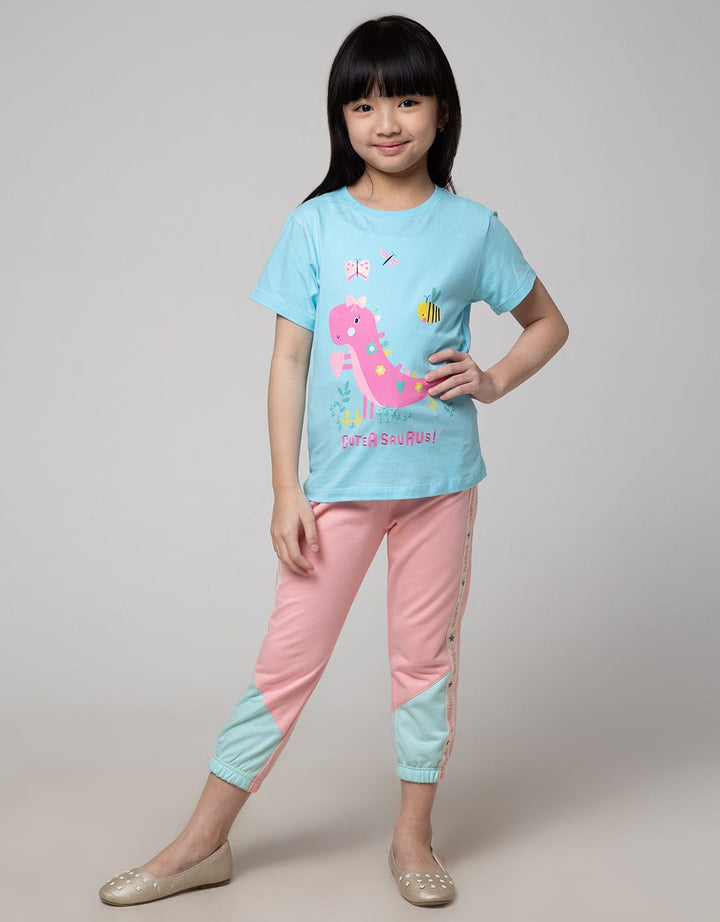 Little M Unicorn Print Jogger Anak Perempuan