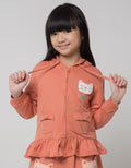 Little M Jacket Hoody Kantong Bawah Ruffle