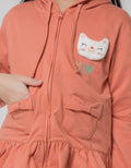 Little M Jacket Hoody Kantong Bawah Ruffle