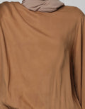 Annisa Long Sleeve Blouse Plain With Smok On Waist And Sleeve Hem