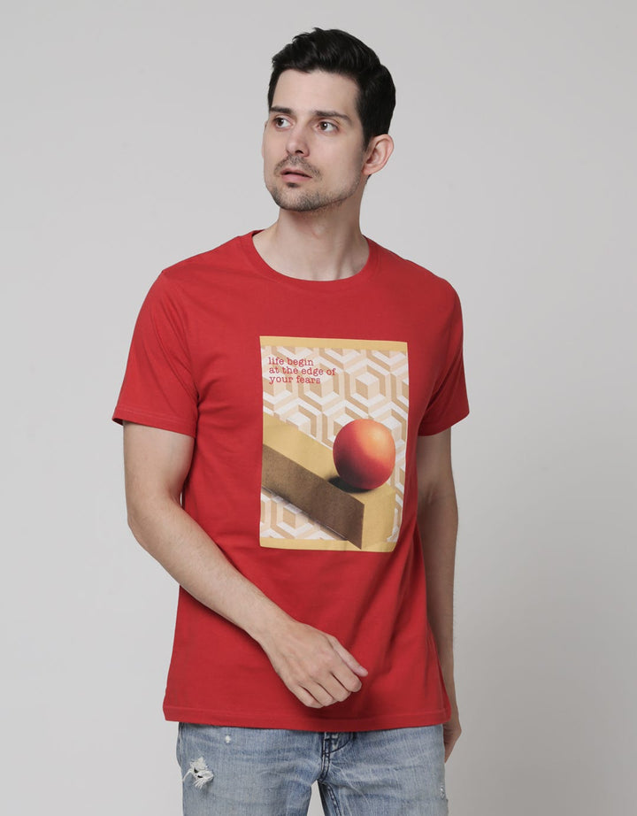 T Zone Short Sleeve T-Shirt Photoprint Theme College Art - Ball