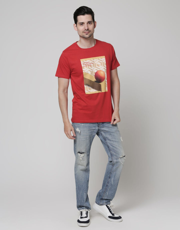 T Zone Short Sleeve T-Shirt Photoprint Theme College Art - Ball
