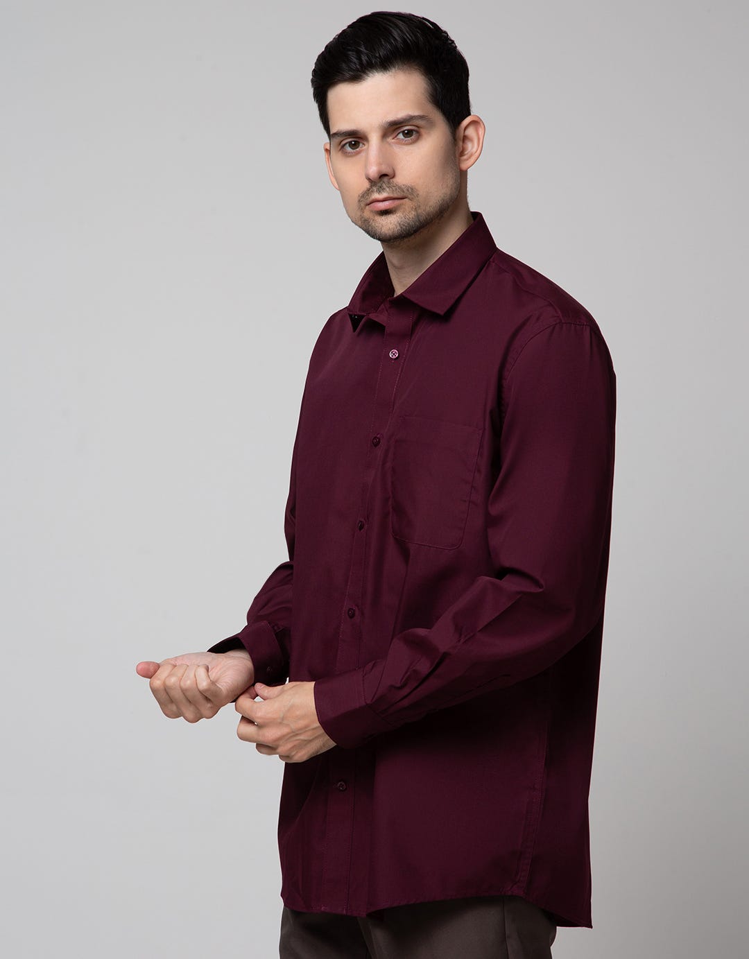 Cole Long Sleeve Shirt Solid Reg