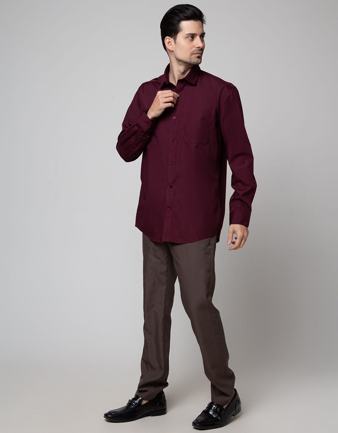 Cole Long Sleeve Shirt Solid Reg