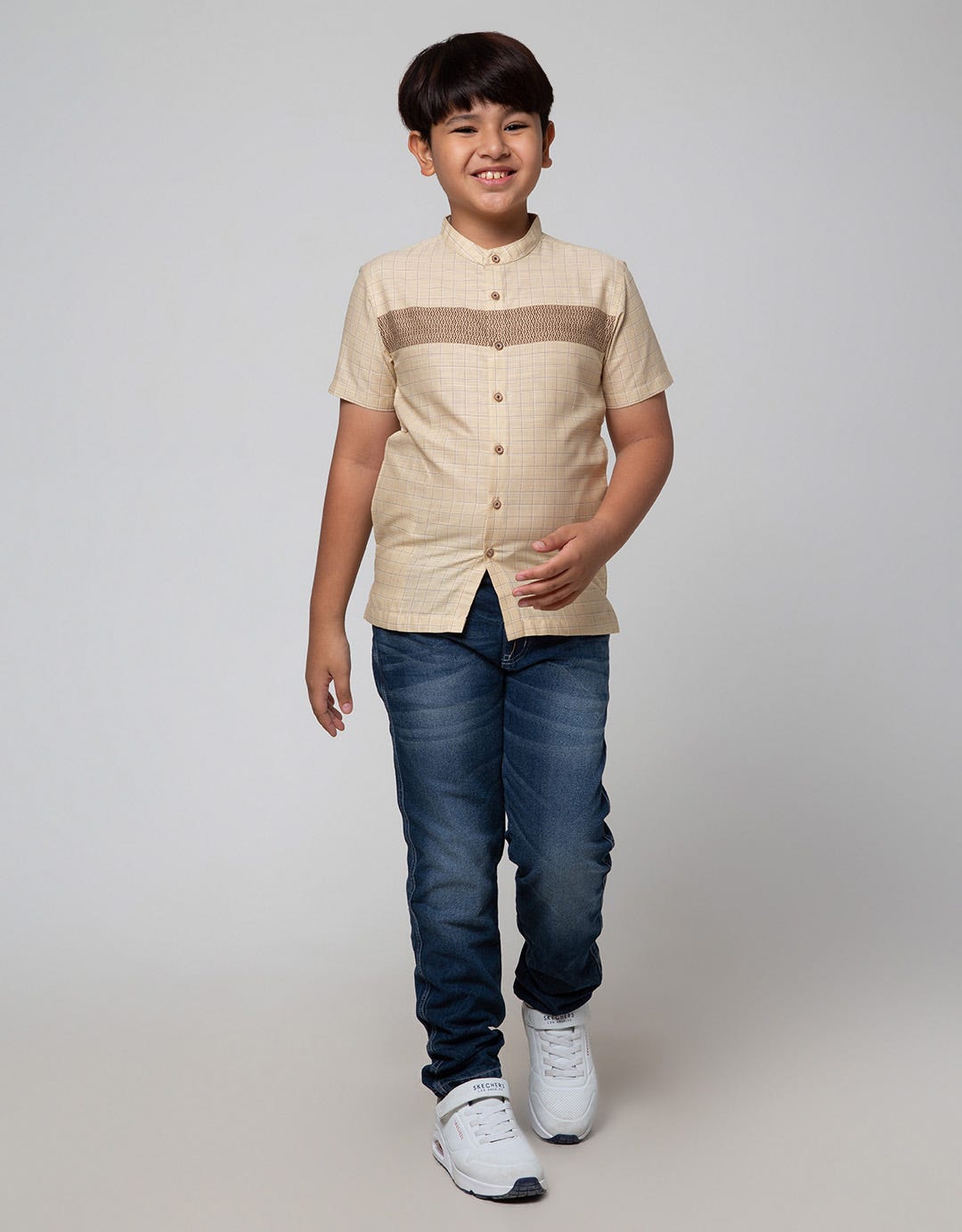 Nevada Short Sleeve Shirt Bamus Slub Fullprint List Dada