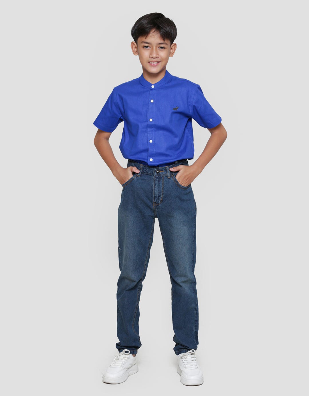 Nevada Washed Accent Celana Panjang Denim Sim Anak Laki-Laki