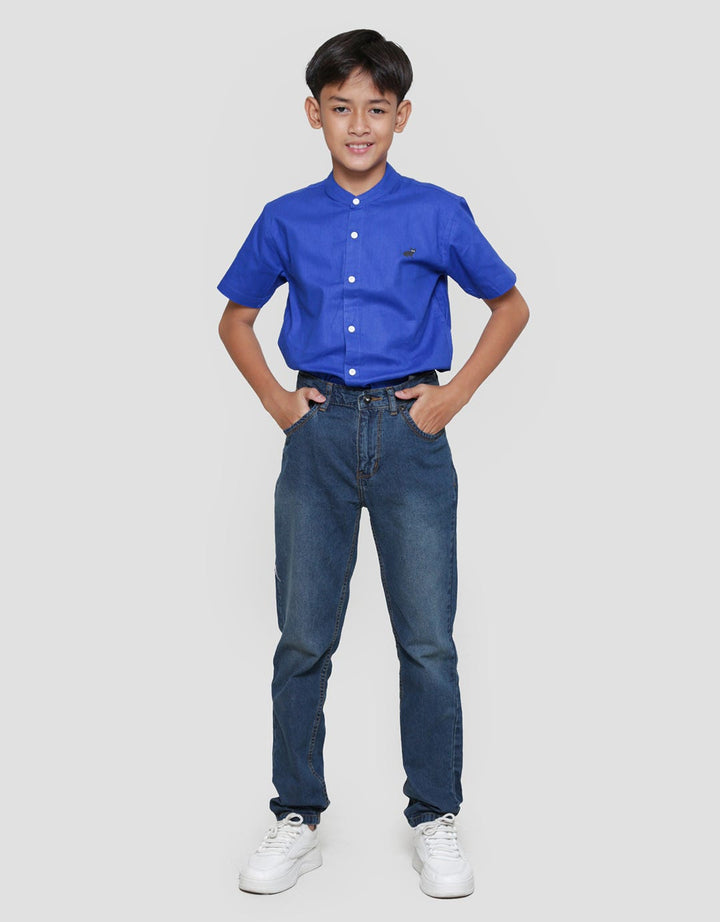 Nevada Washed Accent Celana Panjang Denim Sim Anak Laki-Laki