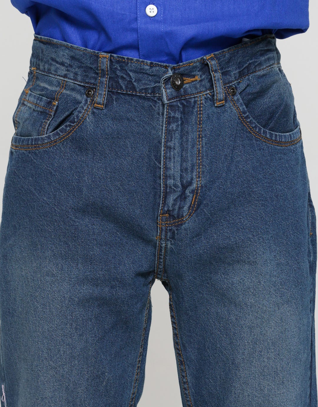 Nevada Washed Accent Celana Panjang Denim Sim Anak Laki-Laki