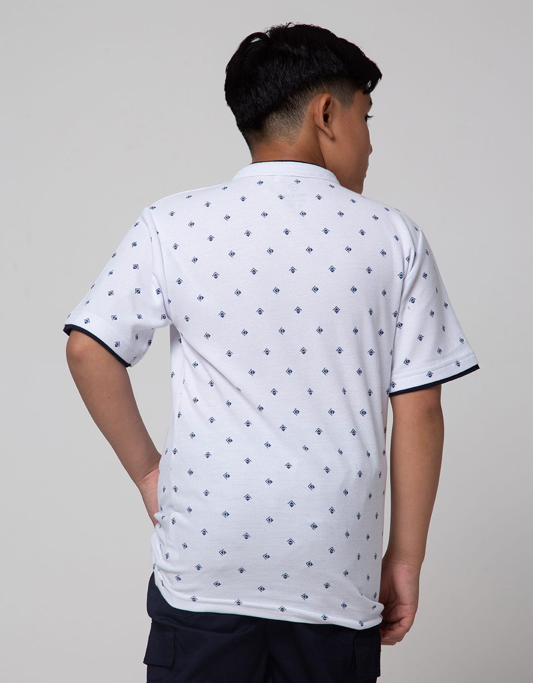 Nevada Short Sleeve Henley Fullprint Geometry