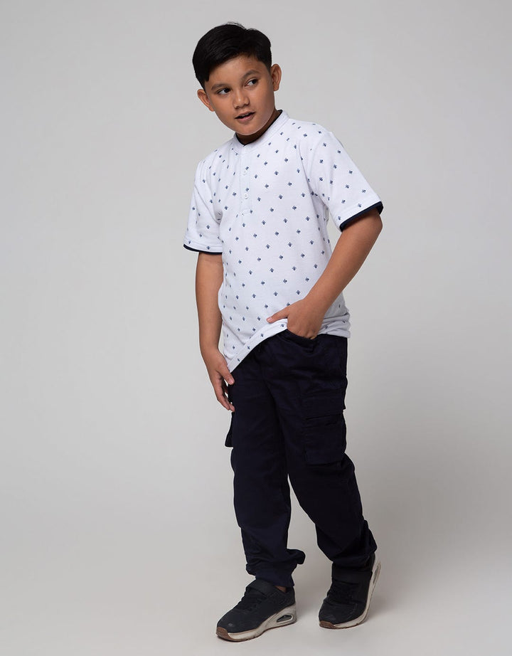 Nevada Short Sleeve Henley Fullprint Geometry