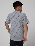 Nevada Short Sleeve Henley Fullprint Geometri Lah3