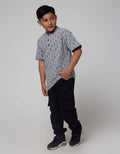 Nevada Short Sleeve Henley Fullprint Geometri Lah3
