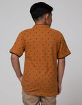Nevada Short Sleeve T-Shirt Print Henley Fullprint Geometri