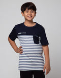 Nevada Short Sleeve T-Shirt Yarndyed Stripe With Pocket