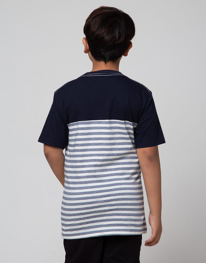 Nevada Short Sleeve T-Shirt Yarndyed Stripe With Pocket