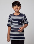 Nevada Short Sleeve T-Shirt Yarndyed Stripe With Pocket