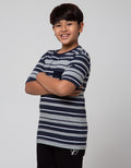 Nevada Short Sleeve T-Shirt Yarndyed Stripe With Pocket