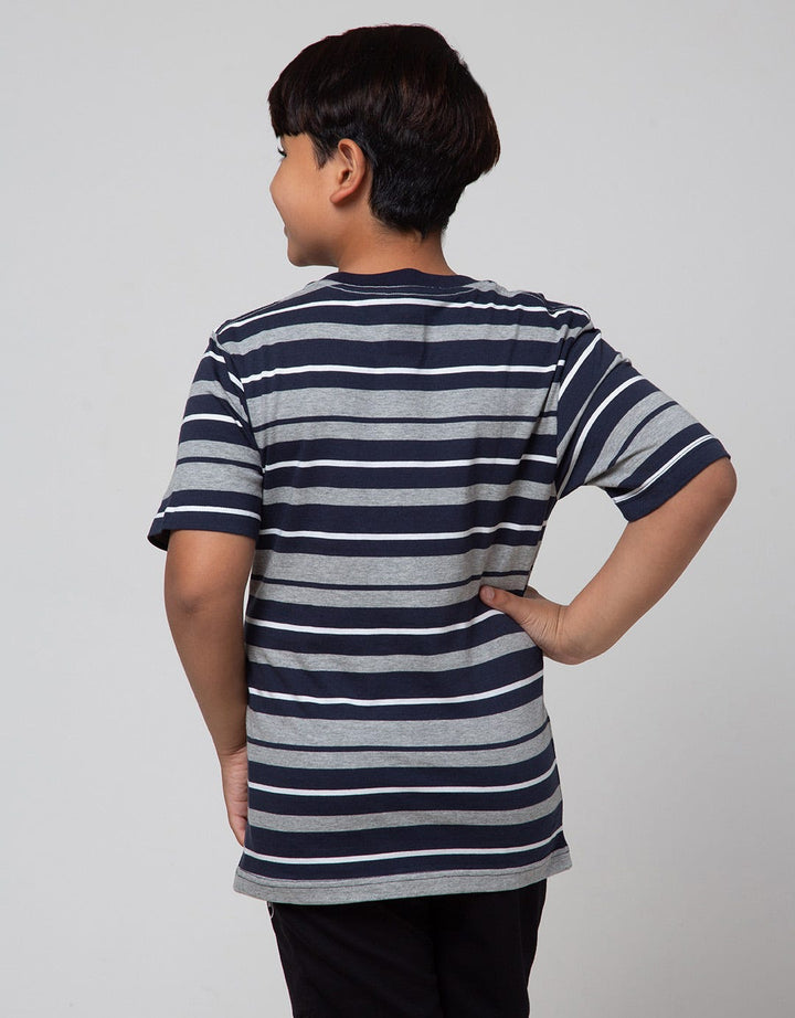 Nevada Short Sleeve T-Shirt Yarndyed Stripe With Pocket