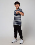 Nevada Short Sleeve T-Shirt Yarndyed Stripe With Pocket