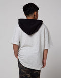 Nevada Short Sleeve T-Shirt Hoodie Melange Caution Oversized