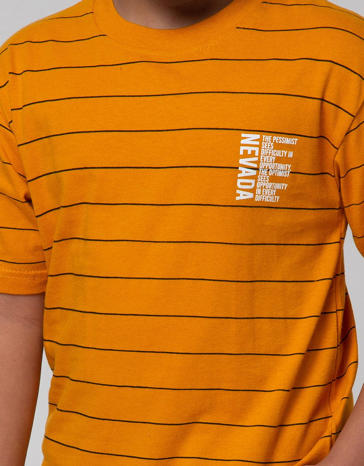 Nevada Stripe Print Boys T-Shirt