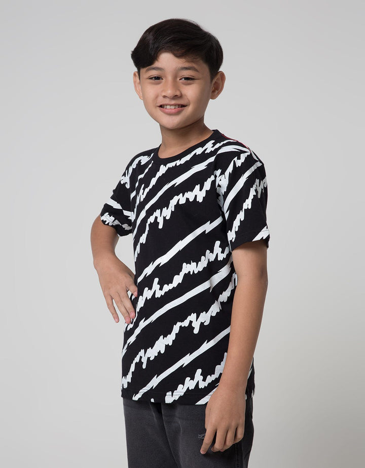 Nevada Short Sleeve Tshirt Fullprint Abstract Line