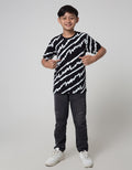 Nevada Short Sleeve Tshirt Fullprint Abstract Line