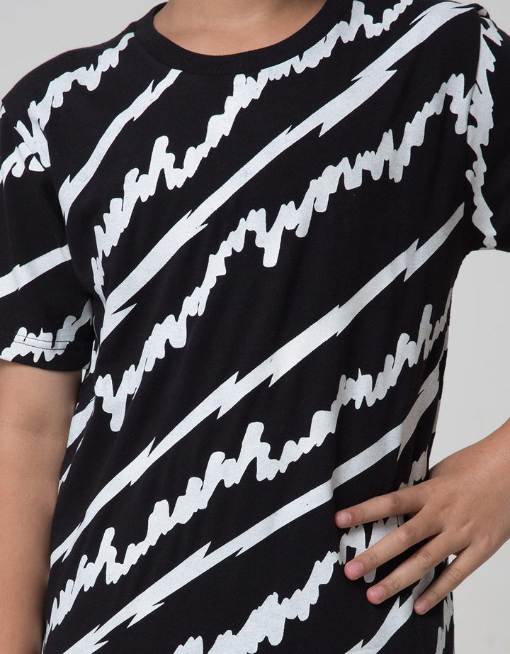 Nevada Short Sleeve Tshirt Fullprint Abstract Line