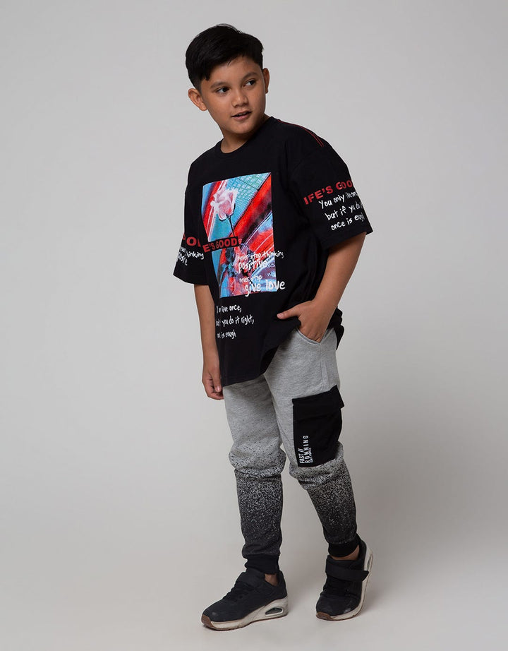 Nevada Short Sleeve T-Shirt Oversized Print Blurry Flower