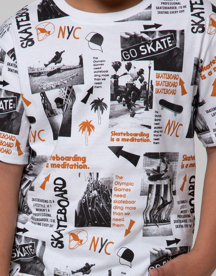 Nevada Go Skate Print Boys T-Shirt