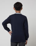 Nevada Long Sleeve T-Shirt Henley Solid Navy List