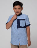 Nevada Yarndyed Tex Kemeja Koko Anak Laki-laki