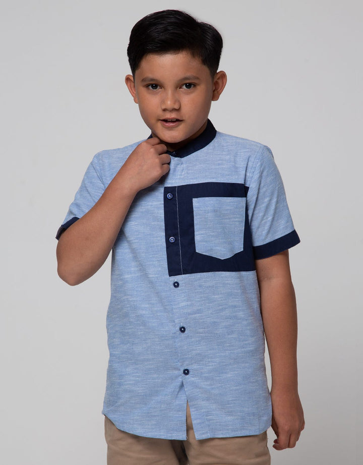 Nevada Yarndyed Tex Kemeja Koko Anak Laki-laki