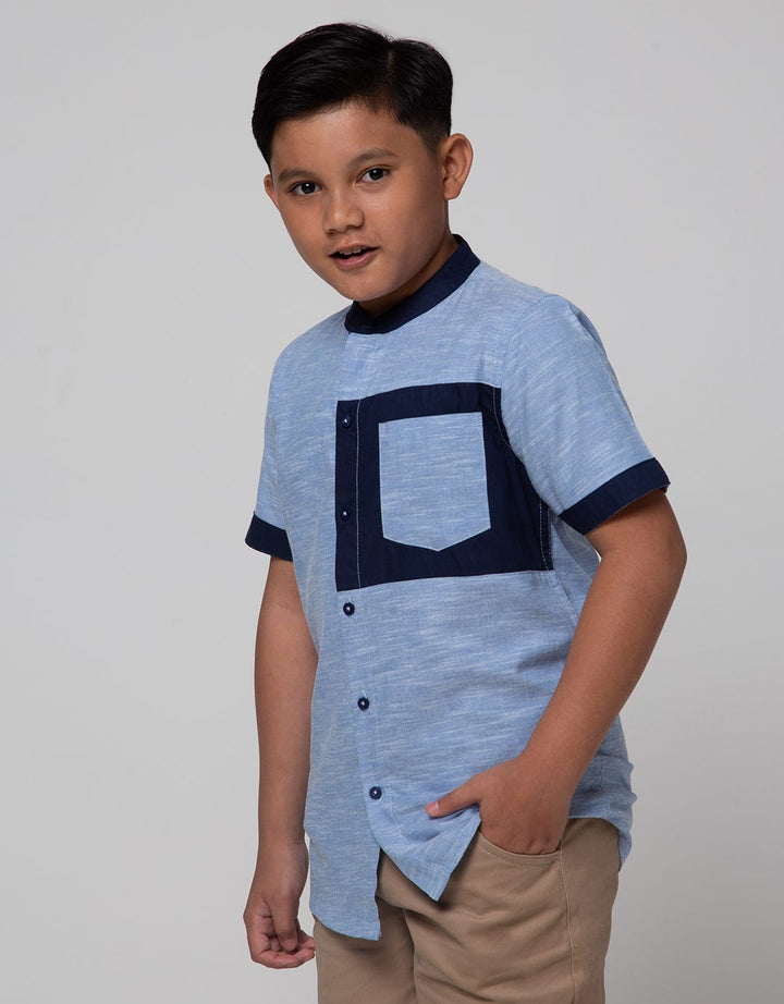Nevada Yarndyed Tex Kemeja Koko Anak Laki-laki
