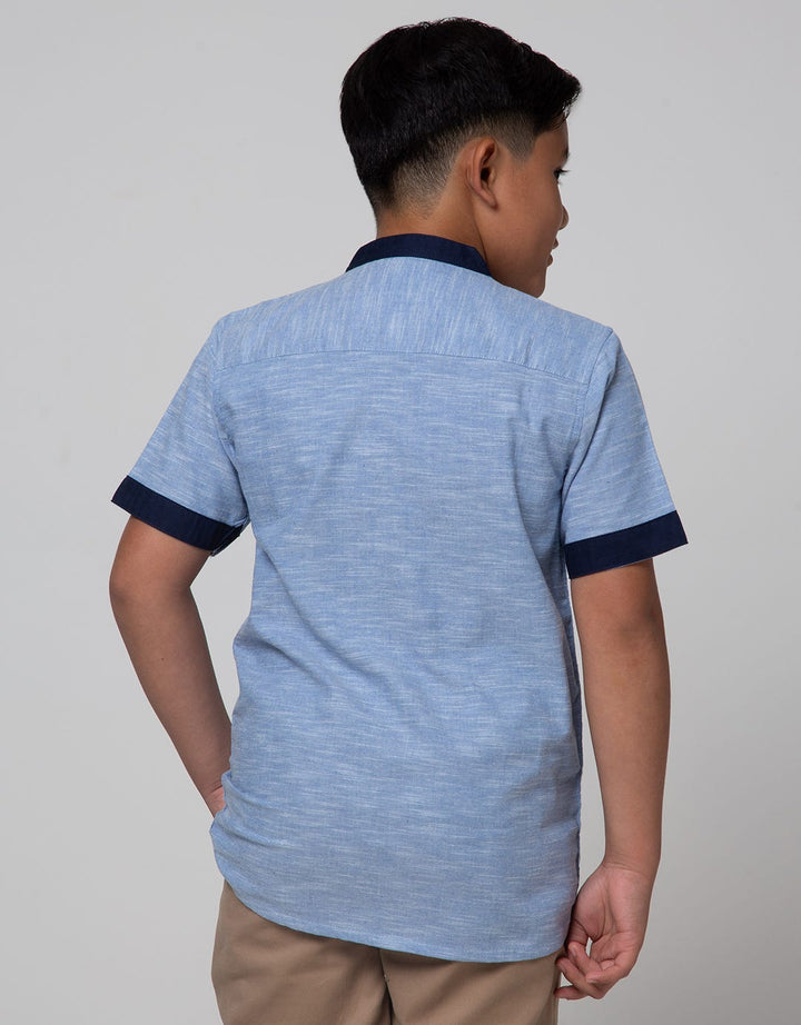 Nevada Yarndyed Tex Kemeja Koko Anak Laki-laki