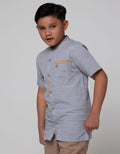 Nevada Yarndyed Stripe Kemeja Anak Laki-laki