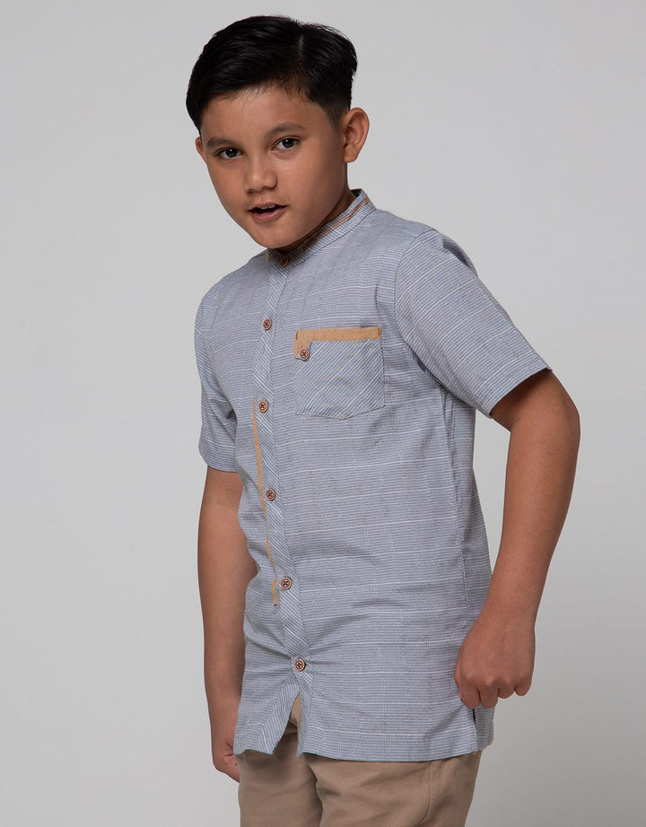 Nevada Yarndyed Stripe Kemeja Anak Laki-laki
