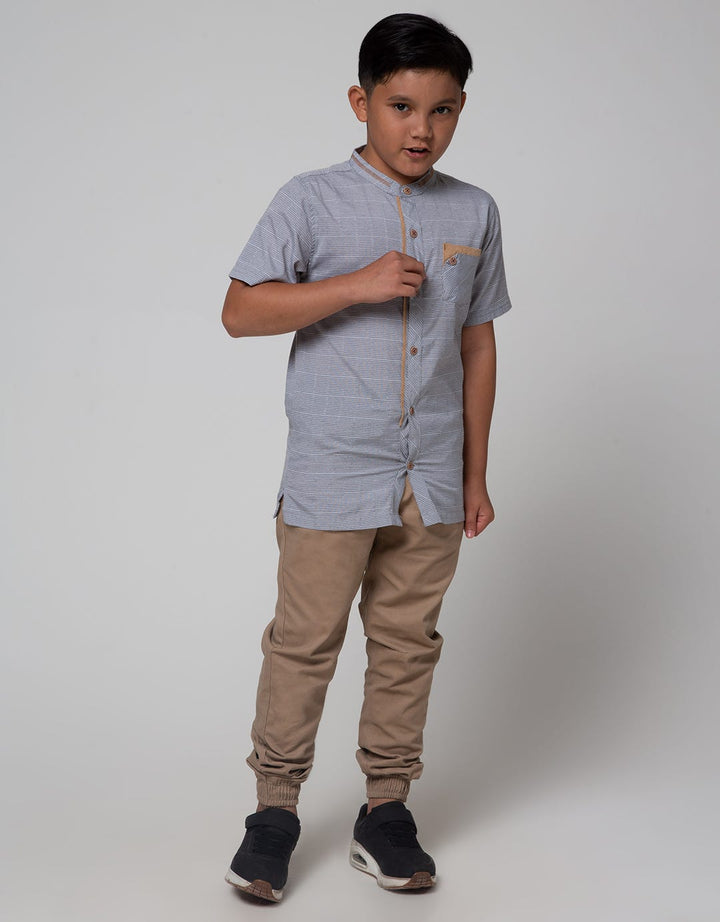 Nevada Yarndyed Stripe Kemeja Anak Laki-laki