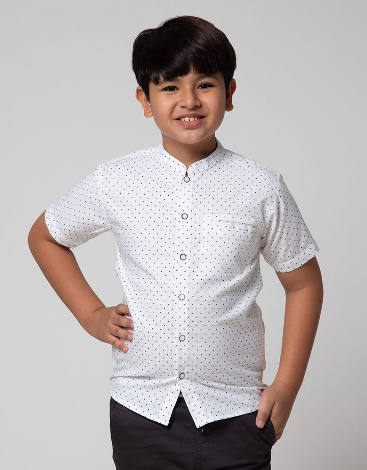 Nevada Geometri Print Kemeja Anak Laki-laki