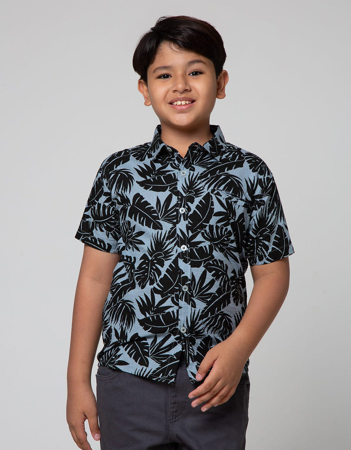 Nevada Short Sleeve Shirt Crinkle Tropical