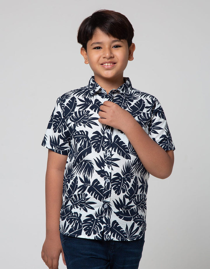 Nevada Short Sleeve Shirt Crinkle Tropical