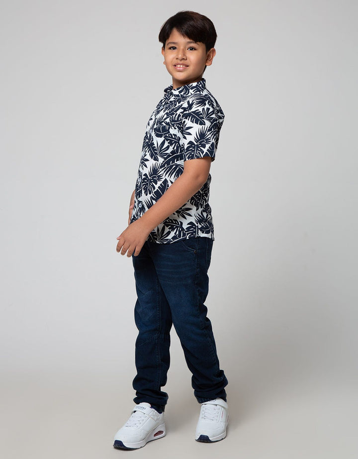 Nevada Short Sleeve Shirt Crinkle Tropical