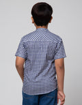 Nevada Short Sleeve Shirt Poplin Koko Casual Print Small Check