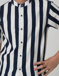 Nevada Slub Stripe Kemeja Anak Laki-laki