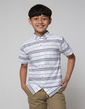 Nevada Short Sleeve Shirt Linen Slub Stripe
