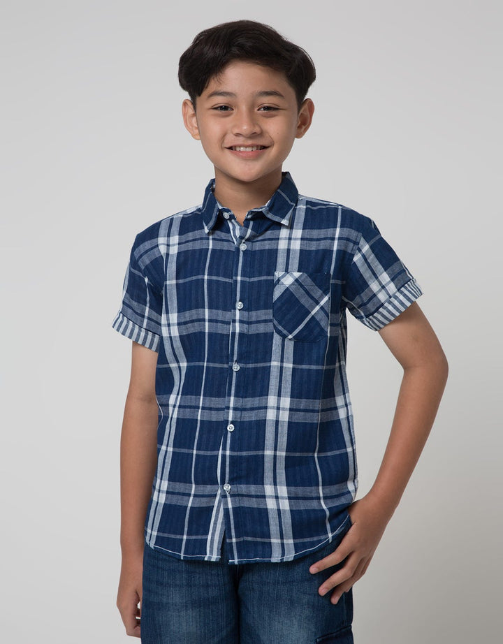 Nevada Short Sleeve Shirt Yarndyed Check & Stripe