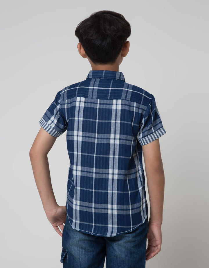 Nevada Short Sleeve Shirt Yarndyed Check & Stripe