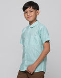 Nevada Short Sleeve Shirt Slub Mini Lines