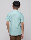 Nevada Short Sleeve Shirt Slub Mini Lines