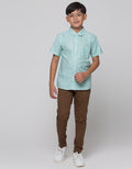 Nevada Short Sleeve Shirt Slub Mini Lines
